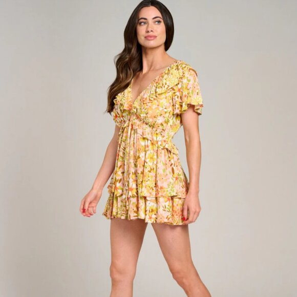 FLORAL ROMPER - Picture 1 of 4